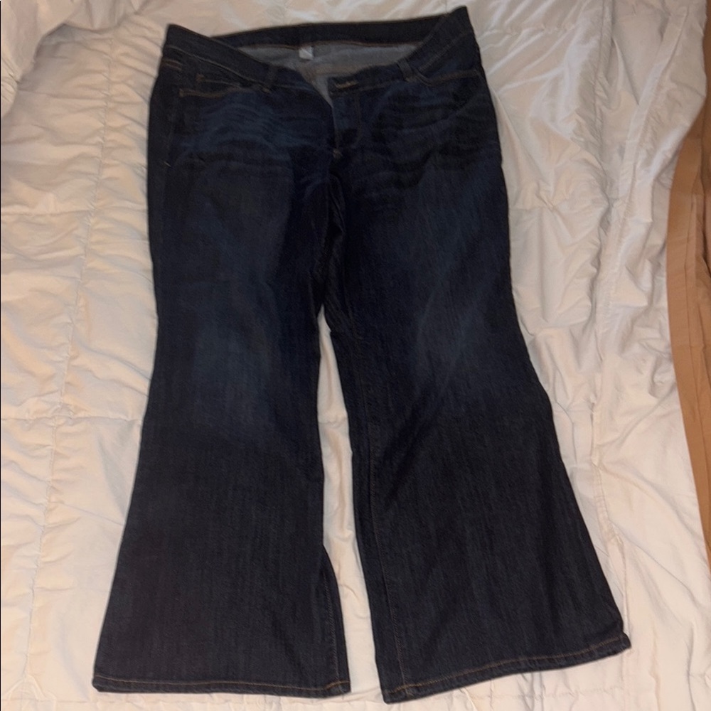 Old Navy Blue Flare Wide Leg Jeans